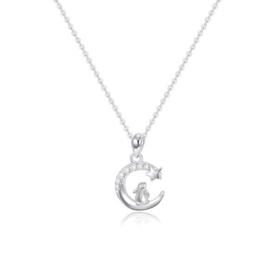 Romantic Star Moon Rabbit Girls Necklace
