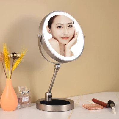 Dimmable LED Desktop Makeup Mirror