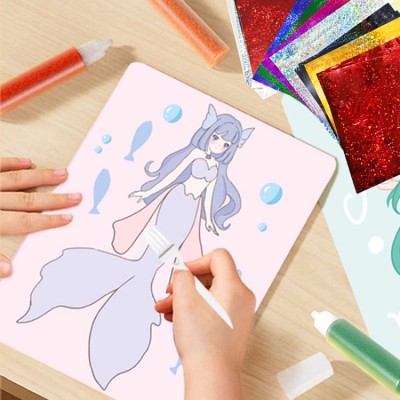 Children's handmade colorful sand painting toys