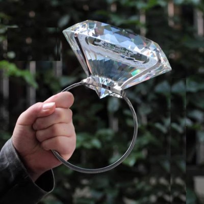 Oversized Courtship Crystal Diamond Ring