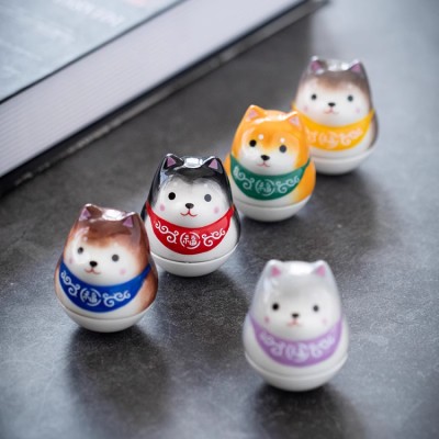 Ceramic Shiba Inu Tumbler Ornament