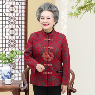 Middle-aged and elderly women's Tang suit