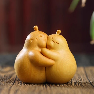 Never Divide Pear Wood Carving Ornament