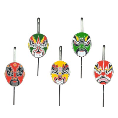 Pekingi Opera Maszk Fém Könyvjelző