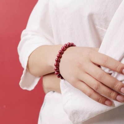 Natural cinnabar birth year bracelet