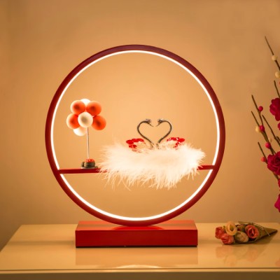 Couple Swan Wedding Table Lamp