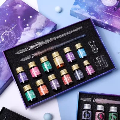 Starry sky glass dip pen