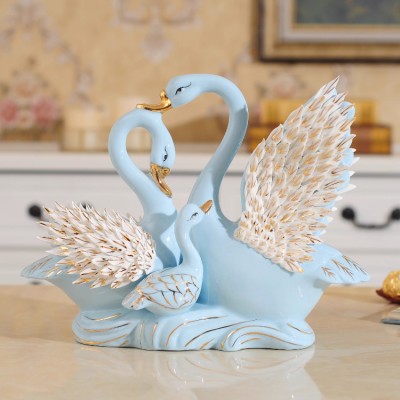 European style couple swan ornaments