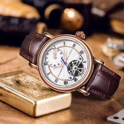 Seagull hollow flywheel mechanical watch for men