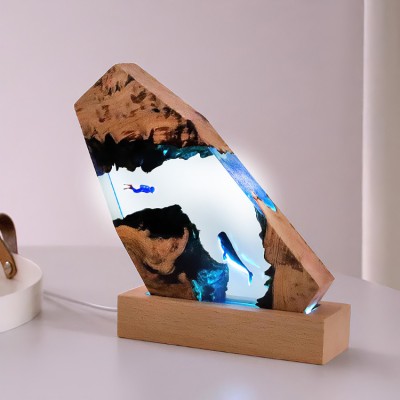 Creative Ocean Cave Resin Lamp