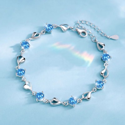 Heart of the Ocean Crystal Bracelet