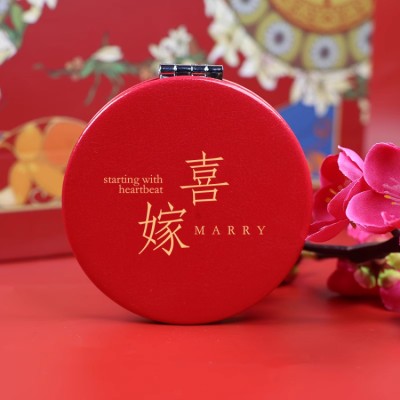 Wedding red makeup mirror