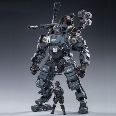 Steel skeleton mecha robot figure