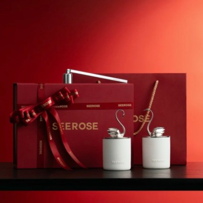 Couple Swan Scented Candle Gift Box