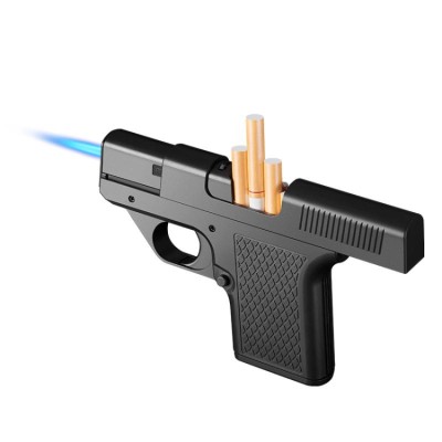 Lighter and cigarette case integrated pistol
