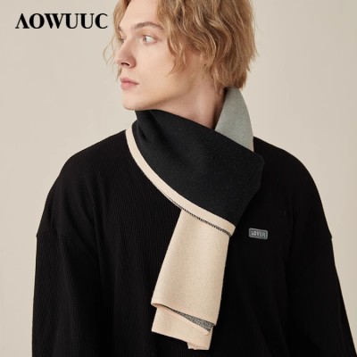 AOWUUC Men's Wool Scarf