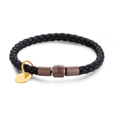 Men's Lucky Bead Leather Bracelet