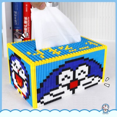 Doraemon building block tissue box