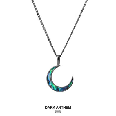 Dark Anthem Moon Shell Necklace