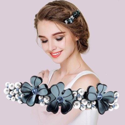 Green Forest Rhinestone Fashion Hairpin