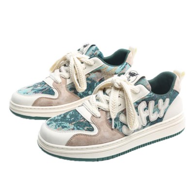 Jifffly graffiti print sneakers