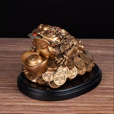 Pure copper fortune-attracting golden toad ornament