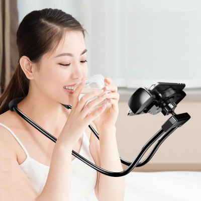 Neck hanging mobile phone lazy holder