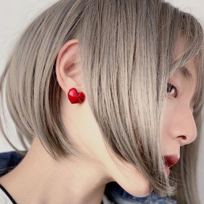 Zodiac Year Red Heart Earrings