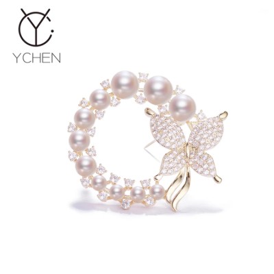 Butterfly Wreath Pearl Corsage