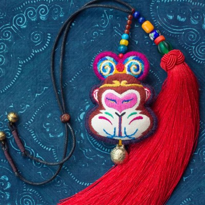 Monkey King Hand-embroidered Bag