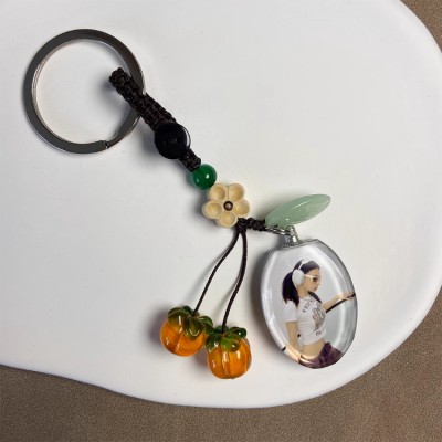 Persimmon Ruyi photo keychain