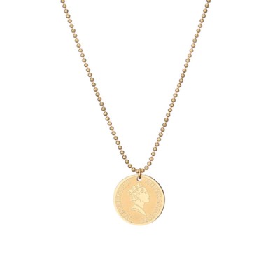Queen's Head Medal Necklace