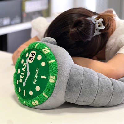 Creative plush watch neck pillow
