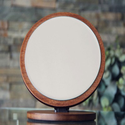 Solid wood table folding makeup mirror