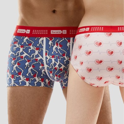 Bananain love print couple underwear