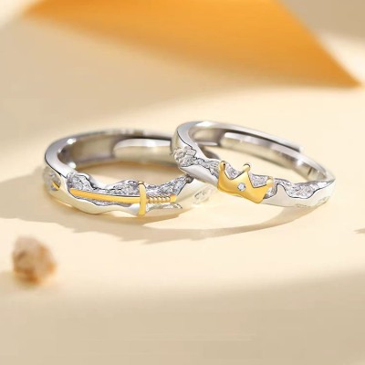Princess and Knight Couple Ring
