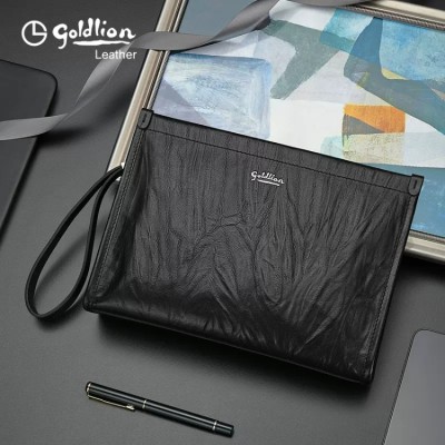 Goldlion men's genuine leather clutch