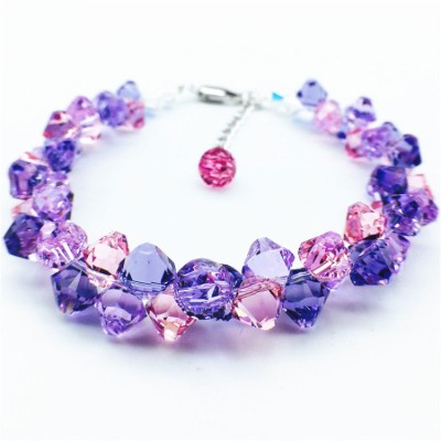 Romantic Lavender Crystal Bracelet
