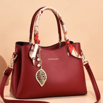 Elegant mother red handbag