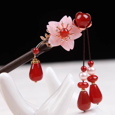 Ethnic style ebony hairpin