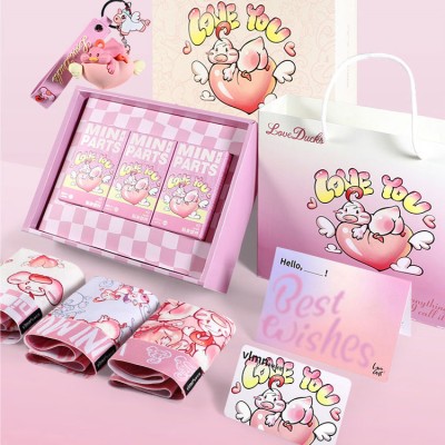 Boys pink cartoon underwear gift box