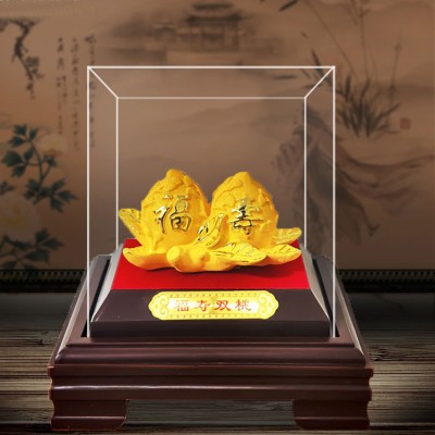 Golden peach birthday decoration
