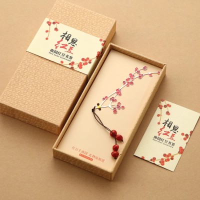 Acacia Red Bean Art Metal Bookmark