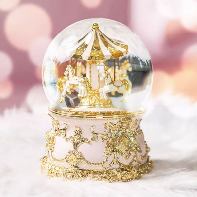 Carousel crystal ball music box