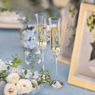 Love Knot Champagne Glasses
