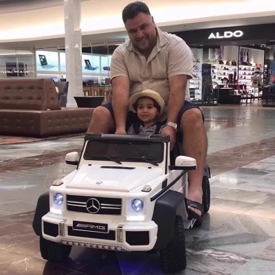 Children can ride in electric car