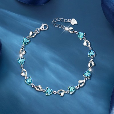 Heartbeat crystal bracelet
