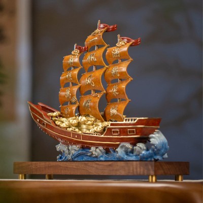 Smooth sailing pure copper sailboat ornaments