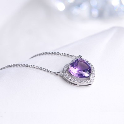 Heart of the Ocean Amethyst Necklace