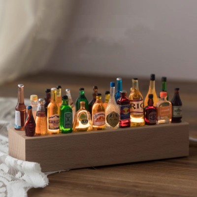 Mini Wine Bottle Wooden Night Light